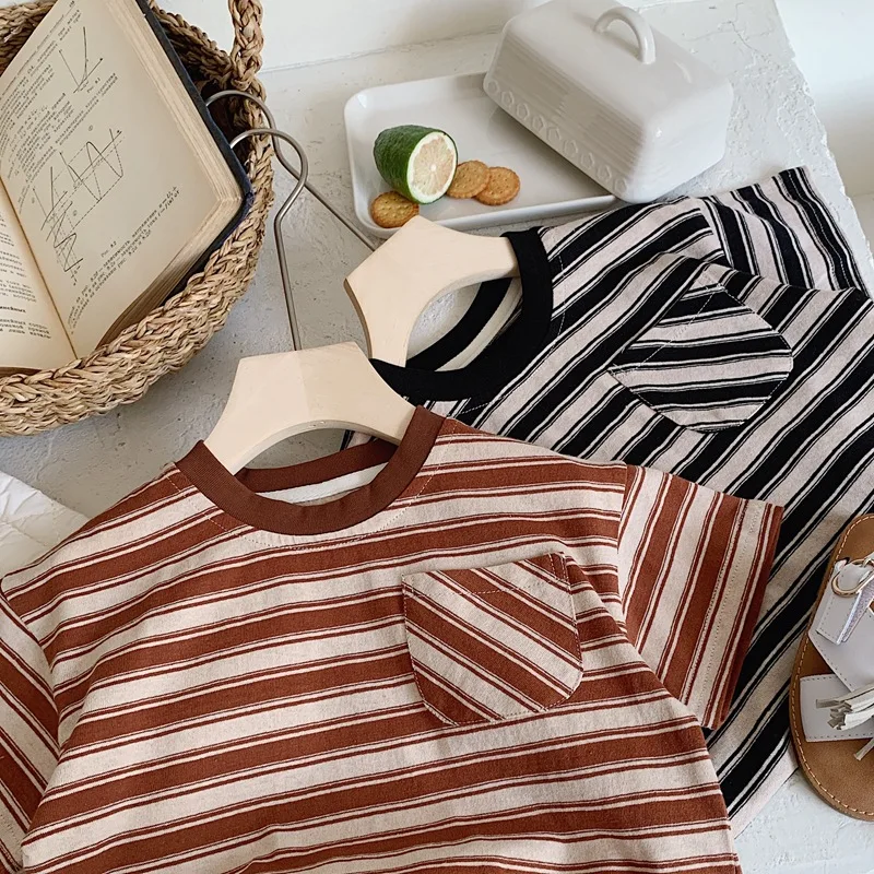 Girls T-shirt Short Sleeve Striped Summer Clothes Children 2024 New Summer Breathable Pure Cotton Top Foreign Half Sleeve
Girls T-shirt Short Sleeve Striped Summer Clothes Children 2024 New Summer Breathable Pure Cotton Top Foreign Half Sleeve