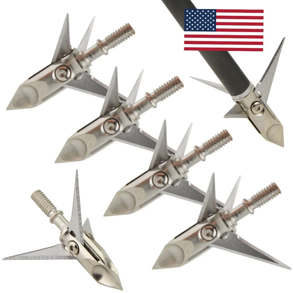Broadheads 12pcs 3 Blade Stainless Steel 100 Grain Screw-in Arrowheads for Compound Recurve Bow Hunting Target Shooting
Broadheads 12pcs 3 Blade Stainless Steel 100 Grain Screw-in Arrowheads for Compound Recurve Bow Hunting Target Shooting