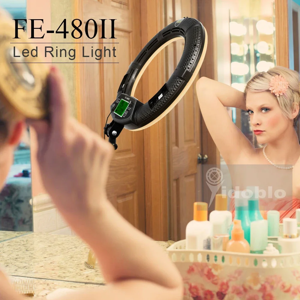Yidoblo FE-480II Cold Warm Color Adjust Ring Soft Light 480 LEDS Video Makeup Lamp Photographic Lighting +2M Stand+Soft Case
Yidoblo FE-480II Cold Warm Color Adjust Ring Soft Light 480 LEDS Video Makeup Lamp Photographic Lighting +2M Stand+Soft Case