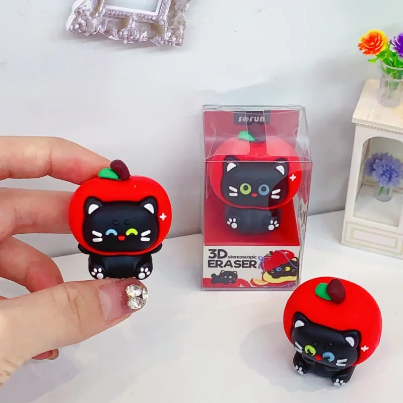 24pcs/lot Kawaii Apple Cat Eraser Cute Writing Drawing Pencil Erasers Stationery Gifts School Supplies
24pcs/lot Kawaii Apple Cat Eraser Cute Writing Drawing Pencil Erasers Stationery Gifts School Supplies