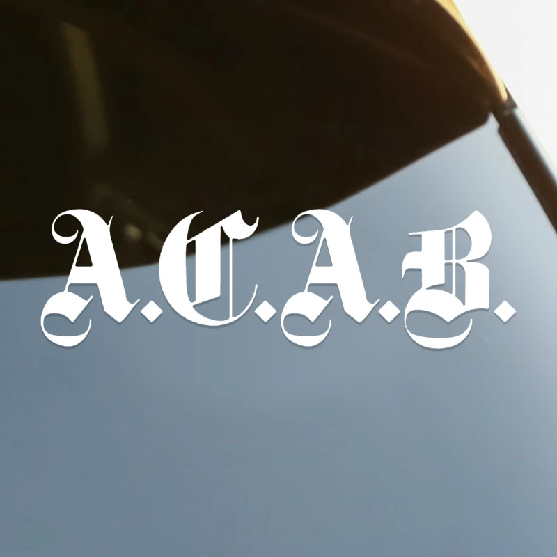 Автомобильная наклейка Acab, наклейка на корпус, бампер, заднее стекло, водонепроницаемая автомобильная наклейка, ноутбук, ПК, ПВХ
Автомобильная наклейка Acab, наклейка на корпус, бампер, заднее стекло, водонепроницаемая автомобильная наклейка, ноутбук, ПК, ПВХ