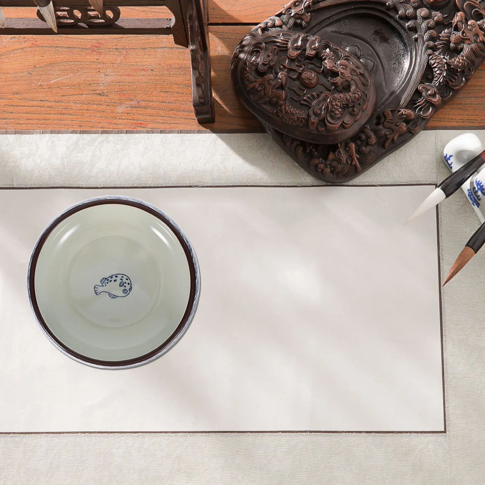 Round Ceramic Brush Washer Pot Traditional Ink Dish for Calligraphy Practice Multifunctional Tea Cup Or Ink Holder with Artistic
Round Ceramic Brush Washer Pot Traditional Ink Dish for Calligraphy Practice Multifunctional Tea Cup Or Ink Holder with Artistic