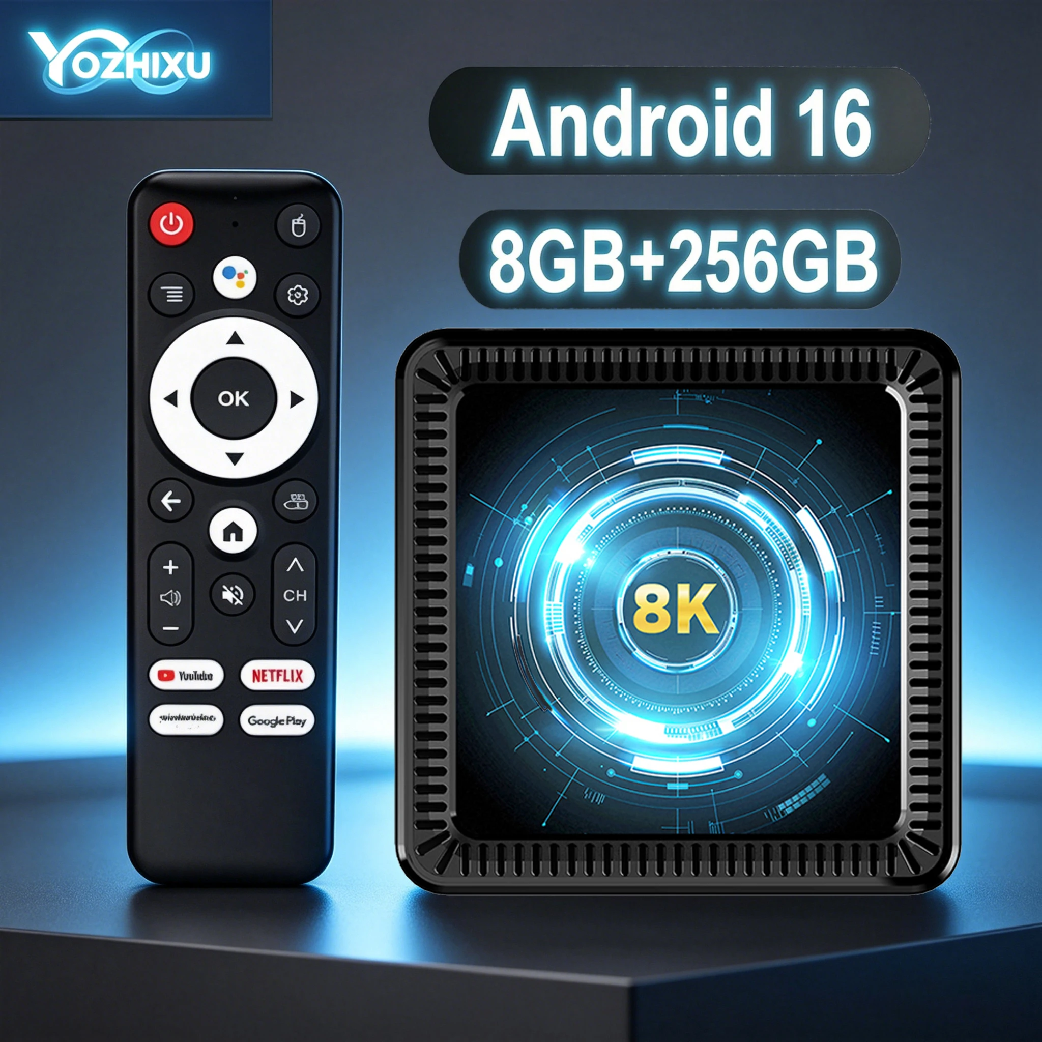 Q19 Android 16 Smart TV Box 8GB 256GB H618 Support Google Netflix Media Player Dual Wifi6 BT5.4 Voice Remote HDR10+ Set Top Box
Q19 Android 16 Smart TV Box 8GB 256GB H618 Support Google Netflix Media Player Dual Wifi6 BT5.4 Voice Remote HDR10+ Set Top Box