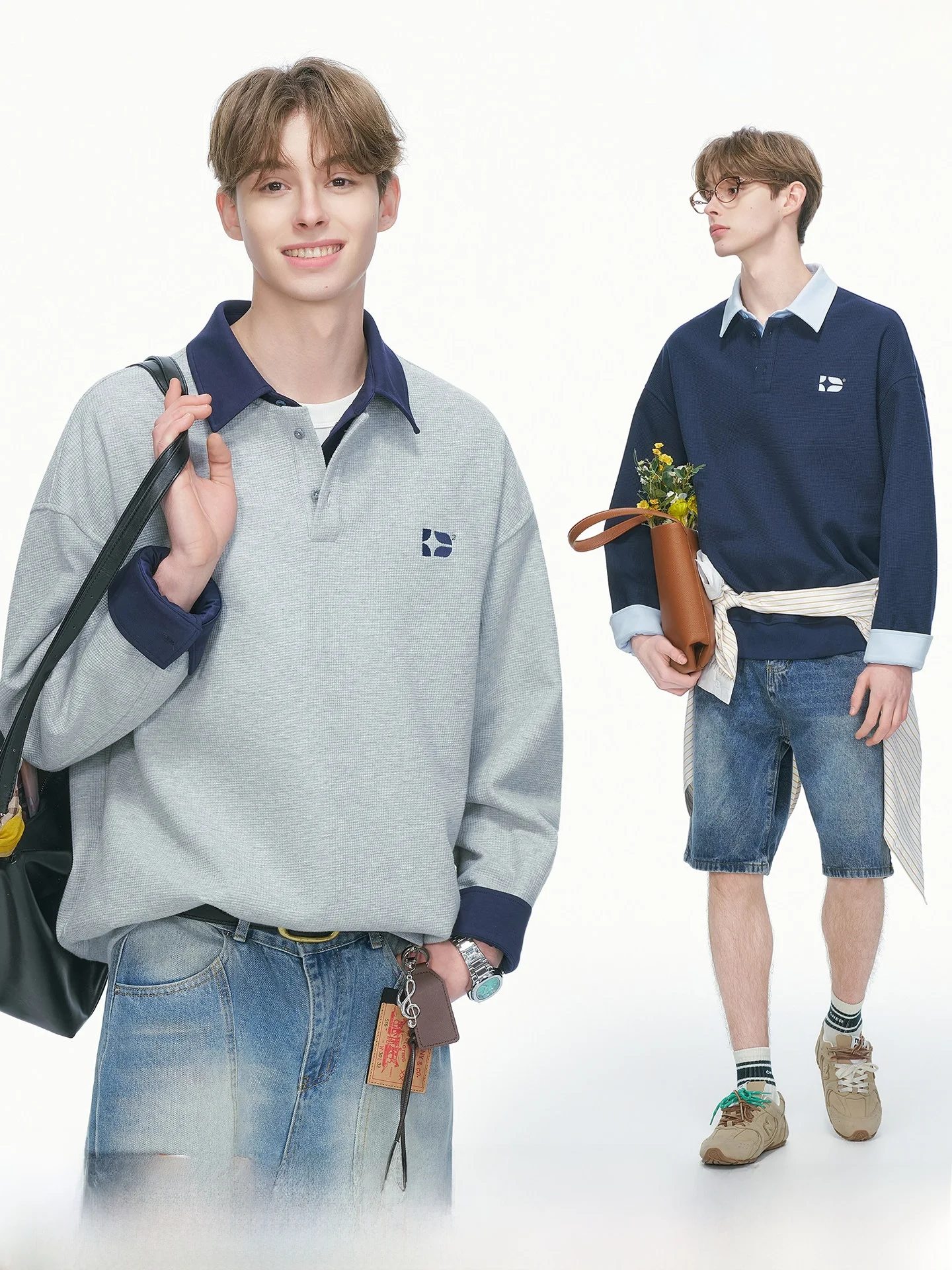 Men's Spring Season Texture Feeling Embroidered Sweatshirt Collar Shirt Shirt Color Collision Male Top Dream Made
Men's Spring Season Texture Feeling Embroidered Sweatshirt Collar Shirt Shirt Color Collision Male Top Dream Made