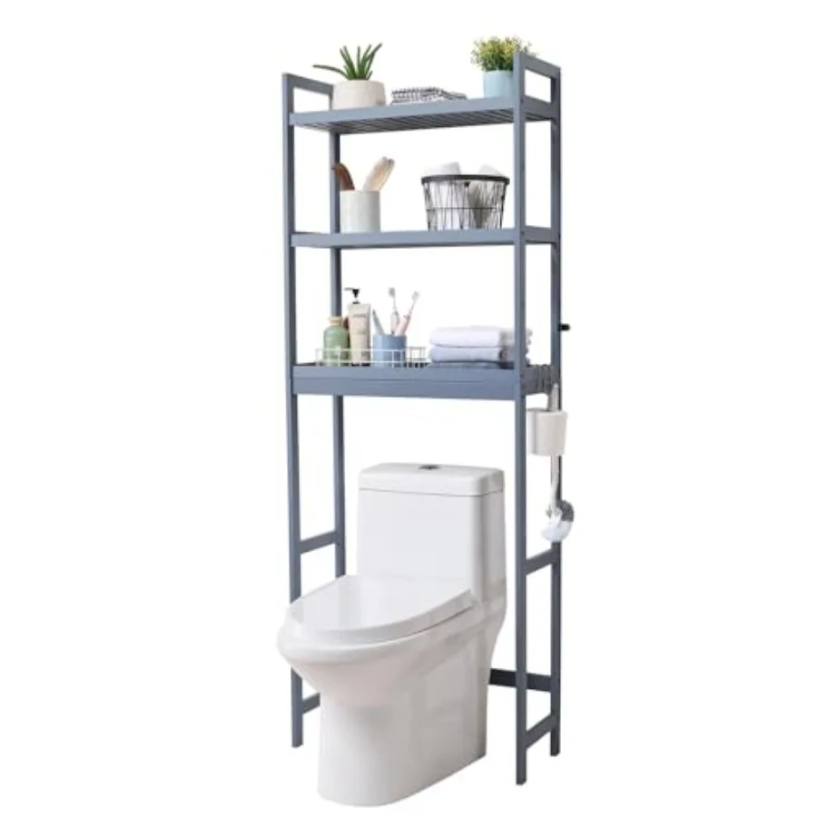 Over The Toilet Storage 3-Tier Adjustable Over Toilet Bathroom Organizer Storage Shelf Rack with 3 Hooks Freestanding Easy Asse
Over The Toilet Storage 3-Tier Adjustable Over Toilet Bathroom Organizer Storage Shelf Rack with 3 Hooks Freestanding Easy Asse