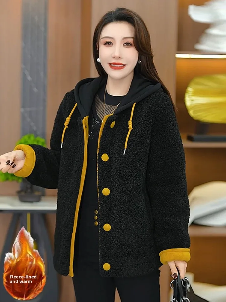 Ladies Thiened Particle Fce Warm Cotton Jaet Winter New Sle Faionable Mommy Clothes Casual Loose Fit Stand Size
Ladies Thiened Particle Fce Warm Cotton Jaet Winter New Sle Faionable Mommy Clothes Casual Loose Fit Stand Size