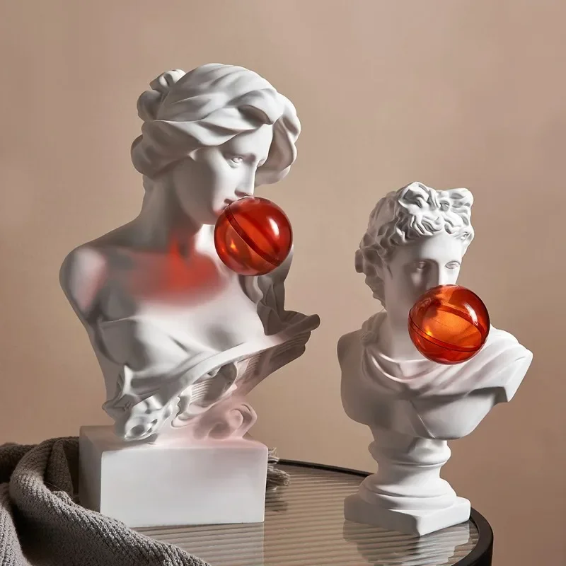 Aesthetic Character Figurines Artistic Plaster Model Blowing Bubble Gum Statue For Living Room Decor Modern Home Decoration Art
Aesthetic Character Figurines Artistic Plaster Model Blowing Bubble Gum Statue For Living Room Decor Modern Home Decoration Art
