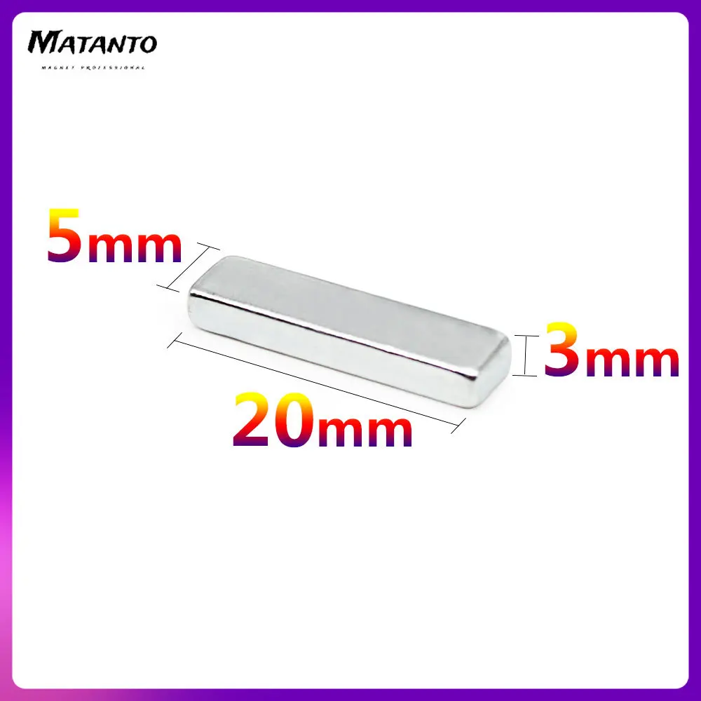 10/20/50/100/150/200PCS 20x5x3 Strong Block Magnets N35 Permanent Neodymium Magnet 20*5*3 Rectangular Rare Earth Magnet 20x5x3mm
10/20/50/100/150/200PCS 20x5x3 Strong Block Magnets N35 Permanent Neodymium Magnet 20*5*3 Rectangular Rare Earth Magnet 20x5x3mm