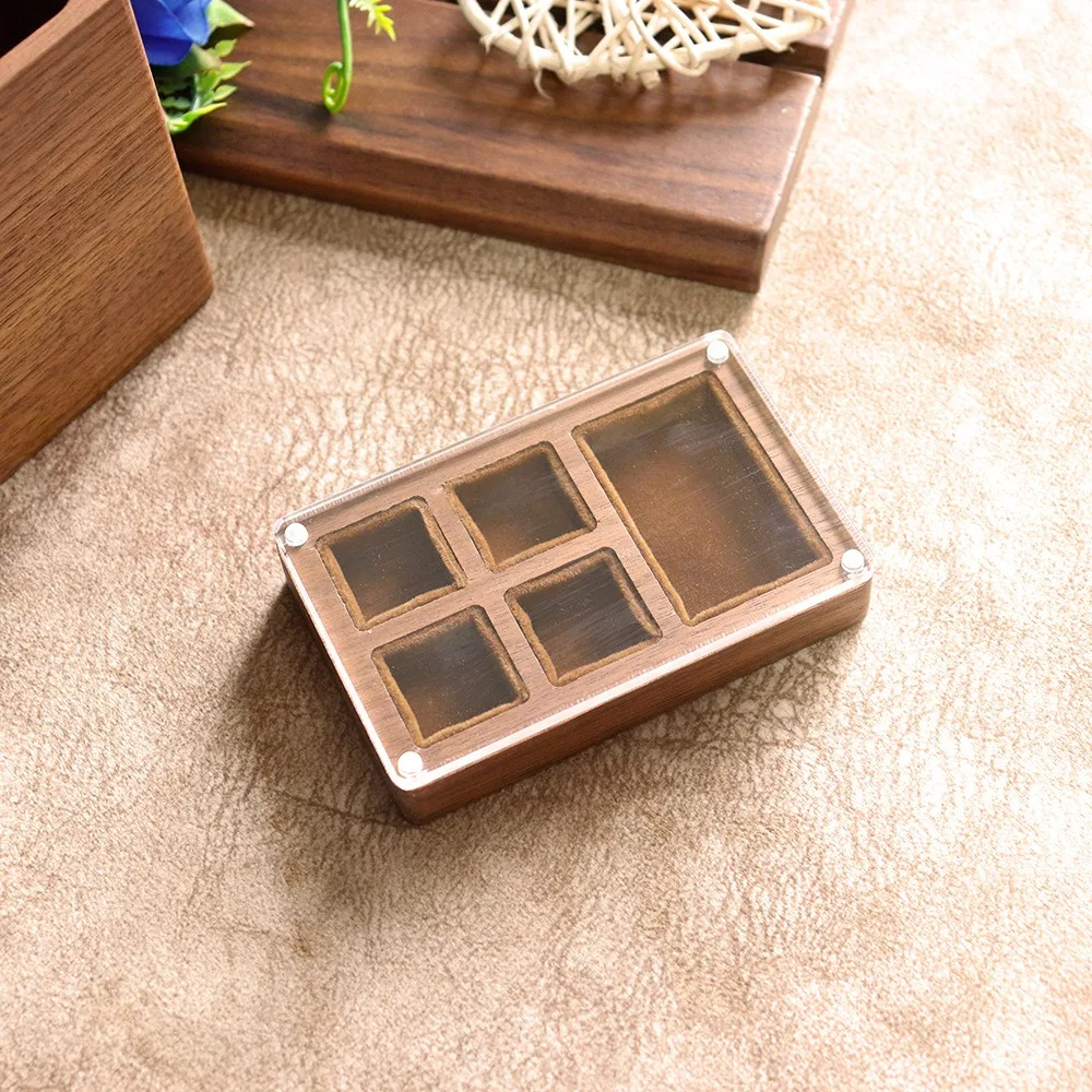 3/5 Slot Wooden Ring Box Opening Window Magnetic Cover Black Walnut Cufflinks Box Dustproof Rectangular Jewelry Ring Holder
3/5 Slot Wooden Ring Box Opening Window Magnetic Cover Black Walnut Cufflinks Box Dustproof Rectangular Jewelry Ring Holder