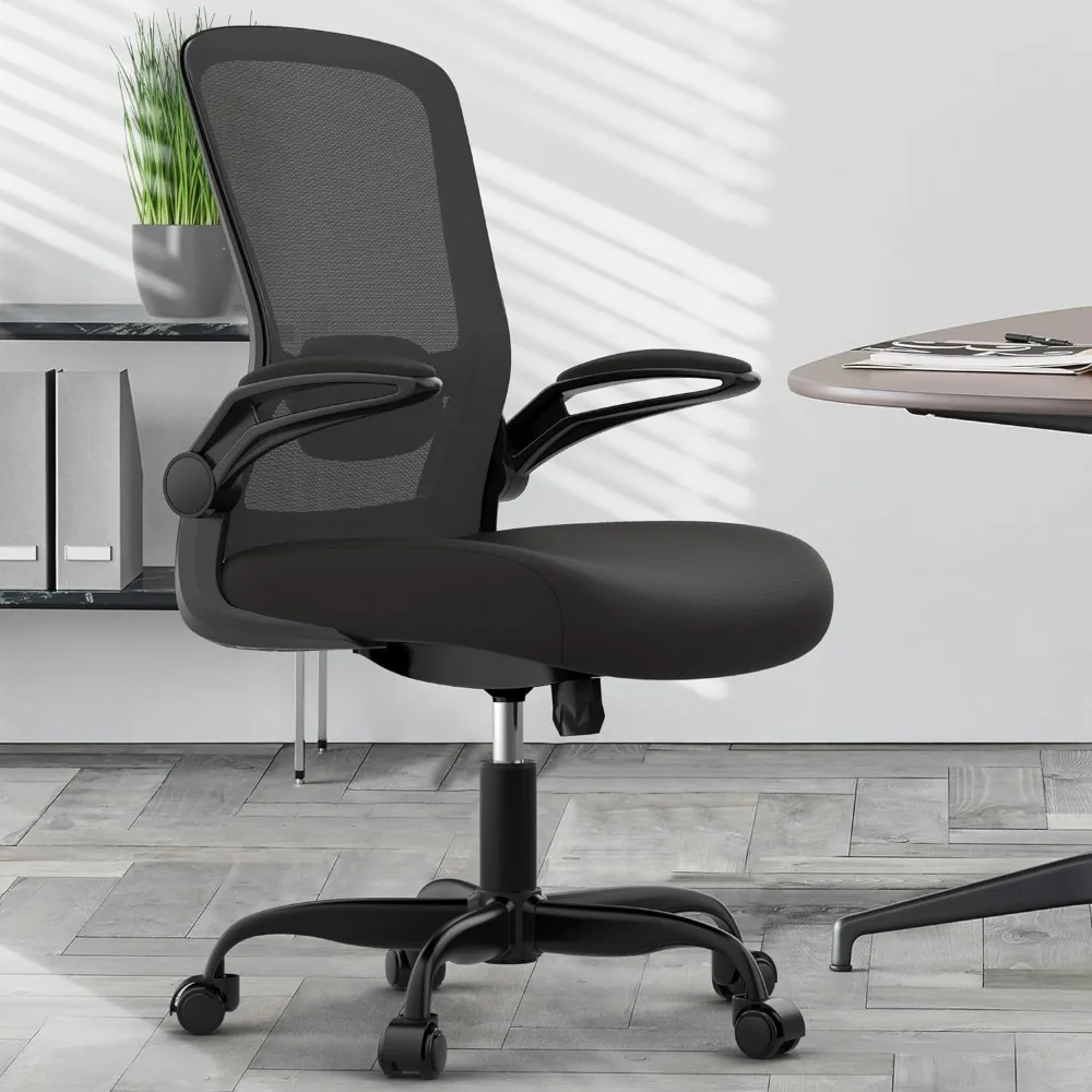 Office Chair, Ergonomic Desk Chair with Adjustable Lumbar Support, High Back Mesh Computer Chair with Flip-up Armrests
Office Chair, Ergonomic Desk Chair with Adjustable Lumbar Support, High Back Mesh Computer Chair with Flip-up Armrests