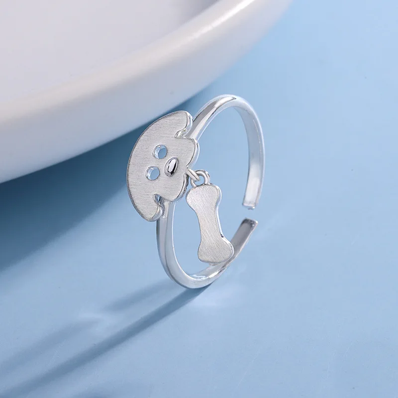 New Fashion Personality Creative Brushed Dog Bone 925 Sterling Silver Cute Animal Sweet Opening Rings R366
New Fashion Personality Creative Brushed Dog Bone 925 Sterling Silver Cute Animal Sweet Opening Rings R366