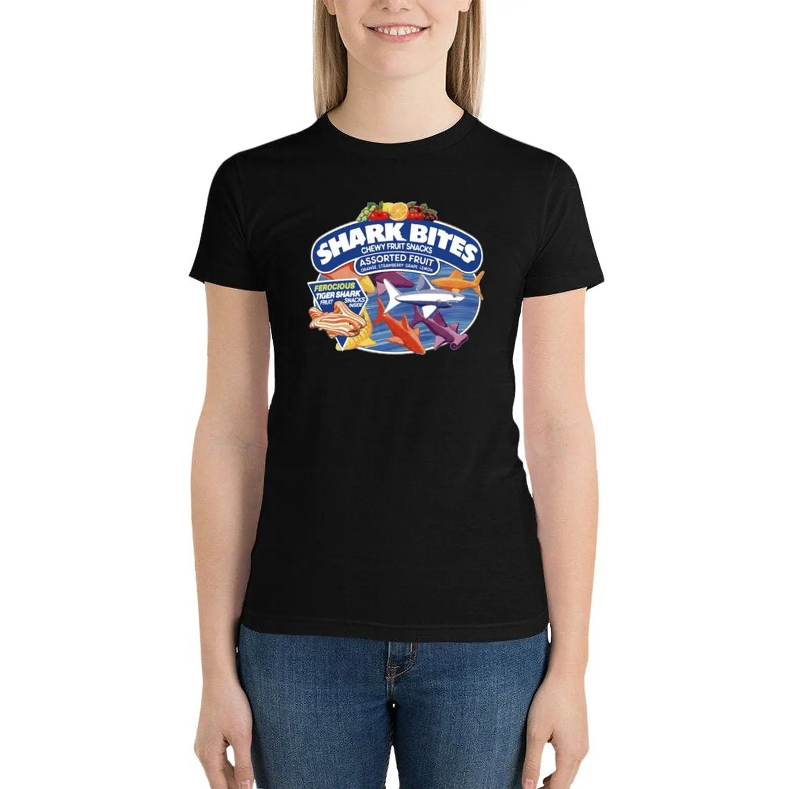 Shark Bites Fruit Snacks - Vintage Discontinued Candy Shirts T-Shirt Blouse funny t shirts for Women graphic
Shark Bites Fruit Snacks - Vintage Discontinued Candy Shirts T-Shirt Blouse funny t shirts for Women graphic