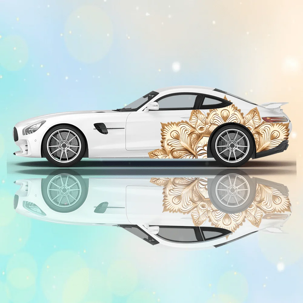 Golden Mandala Flower Car Side Wraps, Self-Adhesive PVC Waterproof & Scratch-Resistant Stickers, Car Accessory Gift
Golden Mandala Flower Car Side Wraps, Self-Adhesive PVC Waterproof & Scratch-Resistant Stickers, Car Accessory Gift