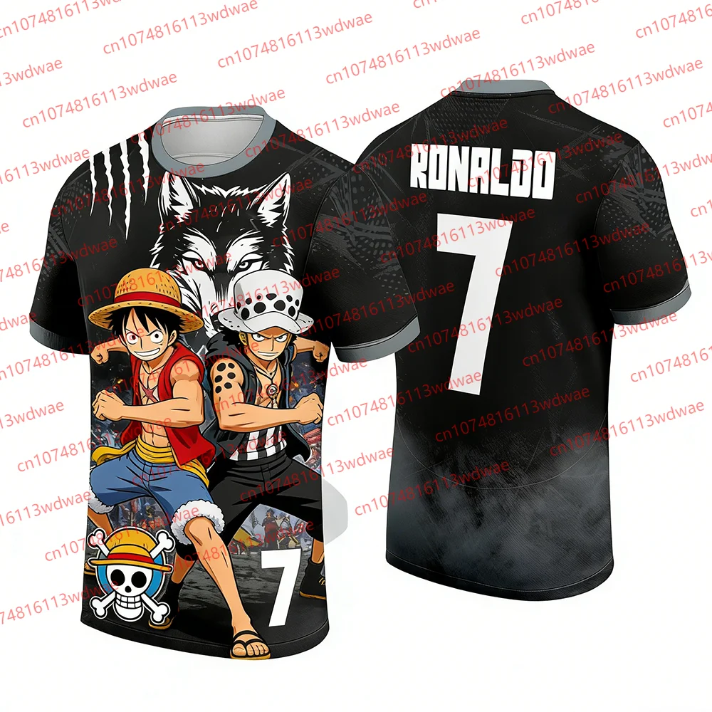 Ronaldo 7 One Piece Luffy 3D Printed Football Jersey Men Casual Sport T-Shirt Fashion Short Sleeve Anime Fan Trendy Clothing Top
Ronaldo 7 One Piece Luffy 3D Printed Football Jersey Men Casual Sport T-Shirt Fashion Short Sleeve Anime Fan Trendy Clothing Top