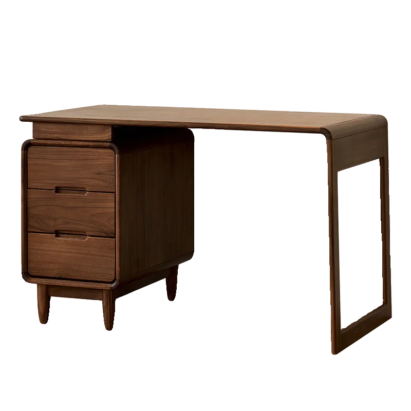 North American black walnut desk, modern book furniture with drawers solid wood writing desk
North American black walnut desk, modern book furniture with drawers solid wood writing desk