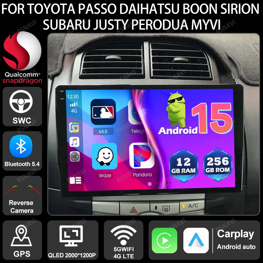 Автомобильный радиоприемник Android 15 для Toyota Passo Daihatsu Boon Sirion Subaru Justy Perodua Myvi QLED 5G WIFI Qualcomm Navigation 4G LTE BT
Автомобильный радиоприемник Android 15 для Toyota Passo Daihatsu Boon Sirion Subaru Justy Perodua Myvi QLED 5G WIFI Qualcomm Navigation 4G LTE BT