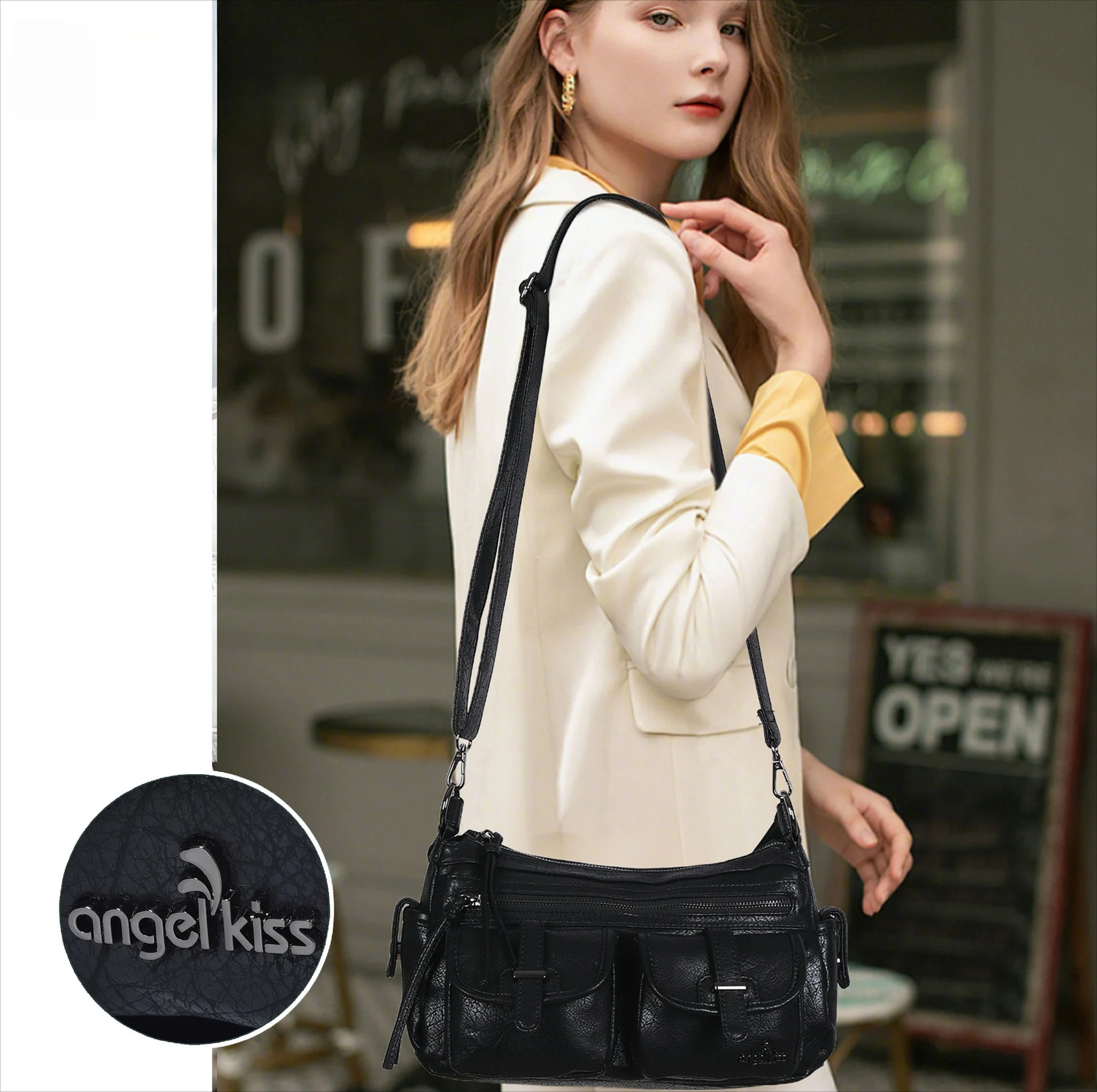 Women's Handbag Leopard Shoulder Bag Fashion Top-handle Vintage Black Dinner Bag Multi-pockets Flap Bag Purse
Women's Handbag Leopard Shoulder Bag Fashion Top-handle Vintage Black Dinner Bag Multi-pockets Flap Bag Purse