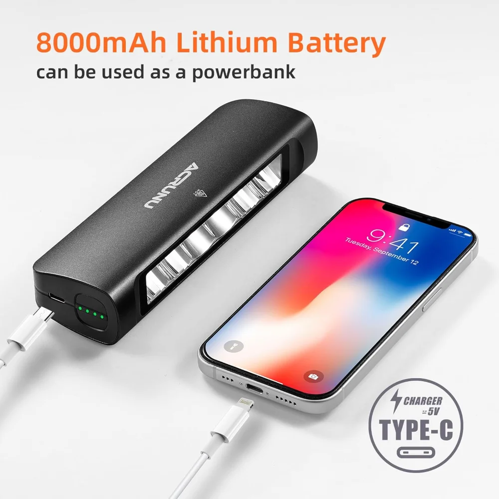 Super bright bike lights USB rechargeable - 5 mode bike headlights 7H running time, IPX6 waterproof, bike commuting at night
Super bright bike lights USB rechargeable - 5 mode bike headlights 7H running time, IPX6 waterproof, bike commuting at night
