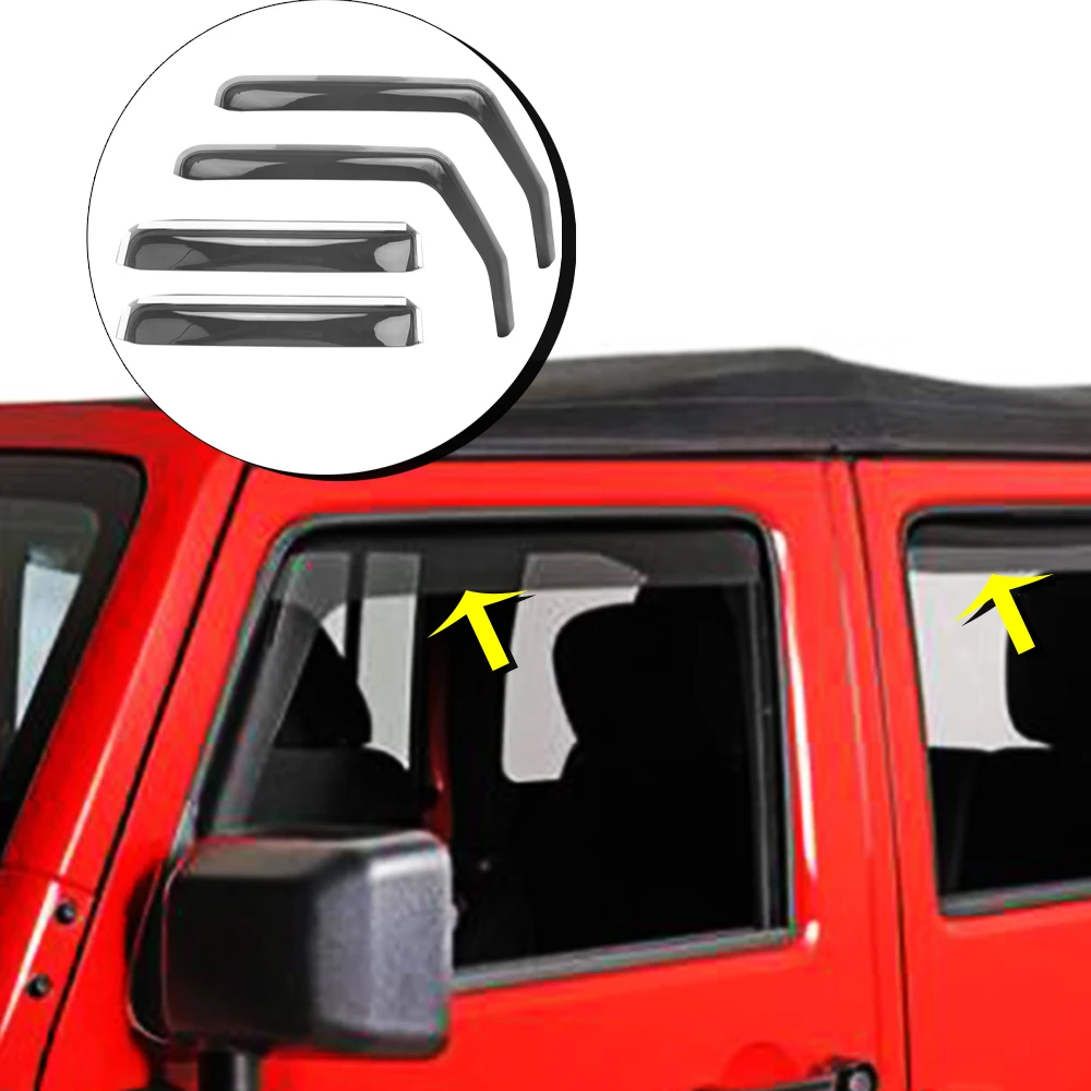 Lantsun J360 ABS Side Window Visor Sun Rain Deflector Guards Weathershields for Jeep for Wrangler JK07-17
Lantsun J360 ABS Side Window Visor Sun Rain Deflector Guards Weathershields for Jeep for Wrangler JK07-17