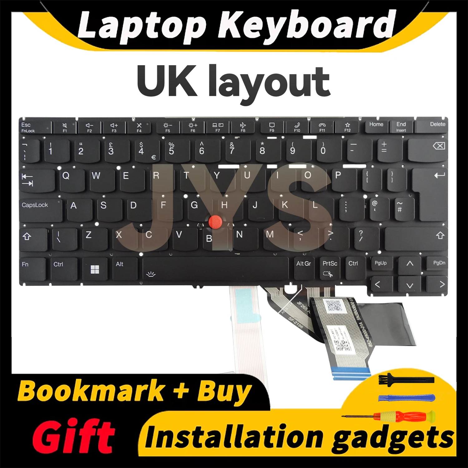 Suitable for Lenovo ThinkPad X13 Gen4 Gen5 X13 Yoga Gen4 Gen5 laptop keyboard with backlight UK layout black
Suitable for Lenovo ThinkPad X13 Gen4 Gen5 X13 Yoga Gen4 Gen5 laptop keyboard with backlight UK layout black