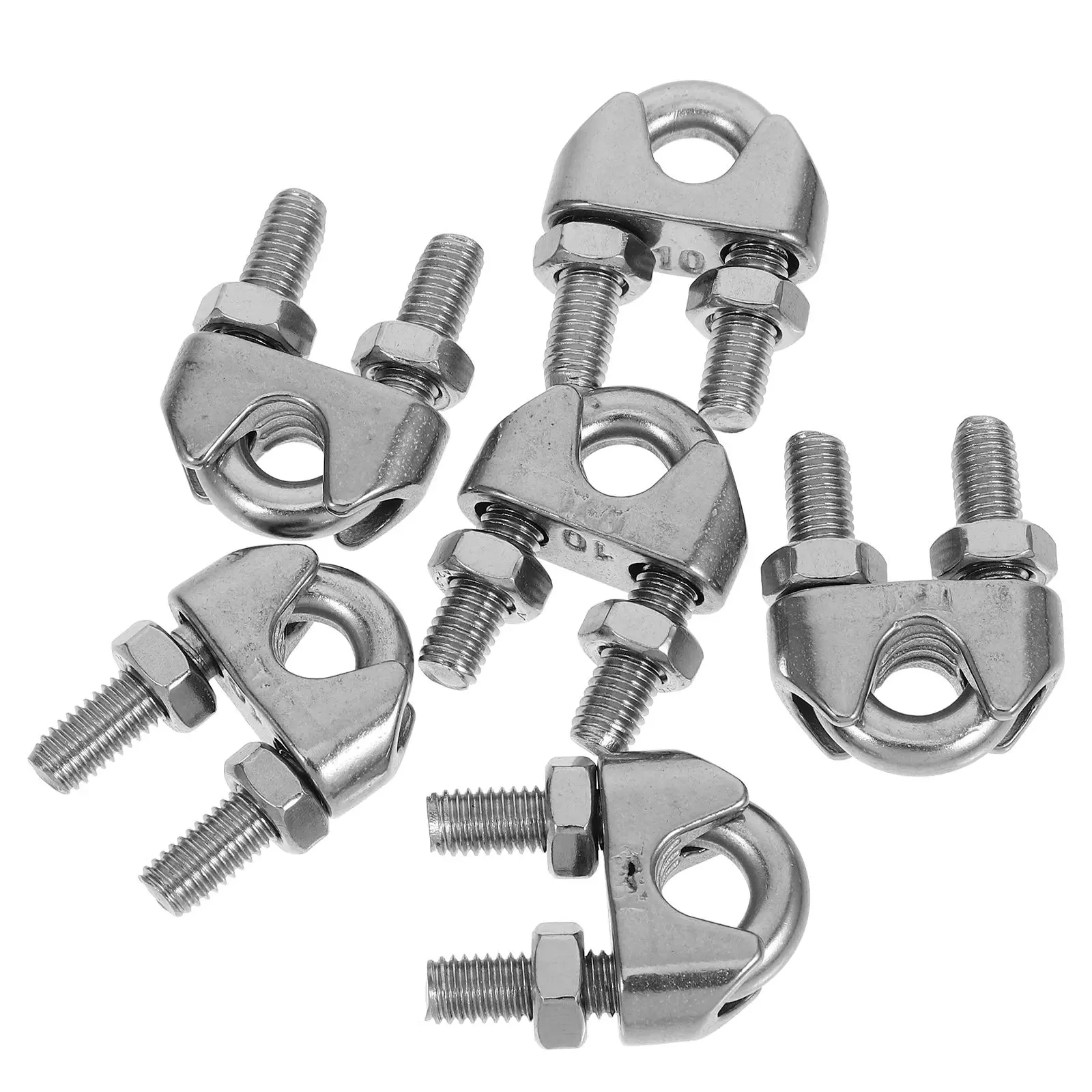 6 Pcs Wire Rope Clamps Stainless Steel Cable Fasteners 3/8 Cable Clamp U Bolt Secure Grip Easy Install Metal Ties Silver Color
6 Pcs Wire Rope Clamps Stainless Steel Cable Fasteners 3/8 Cable Clamp U Bolt Secure Grip Easy Install Metal Ties Silver Color