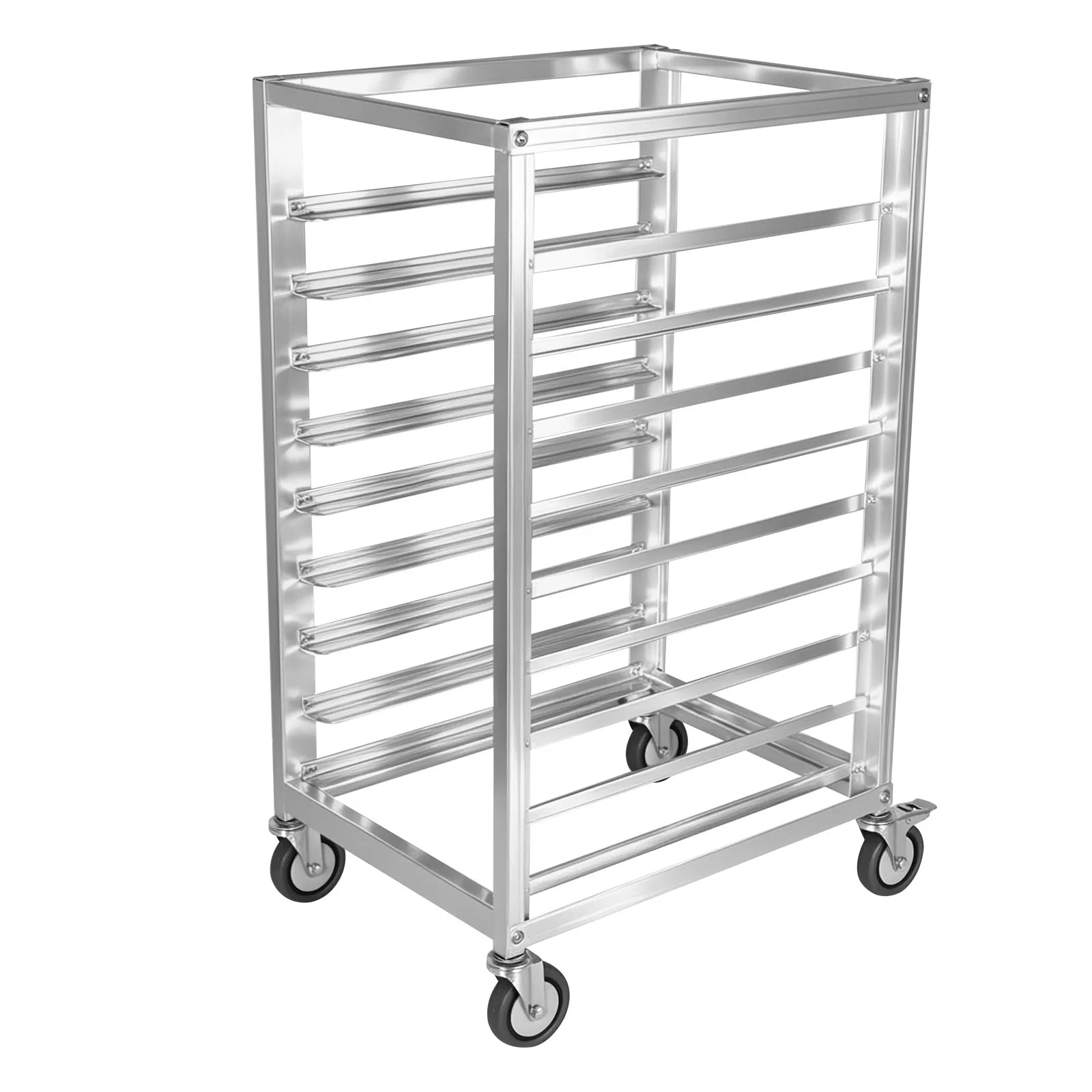 9 Tier 3 Inch Spacing Aluminium Bun Pan Bakery Rack with Brake Wheels Commercial Bakery Racks for Restaurant Cafeteria Pizzeria
9 Tier 3 Inch Spacing Aluminium Bun Pan Bakery Rack with Brake Wheels Commercial Bakery Racks for Restaurant Cafeteria Pizzeria