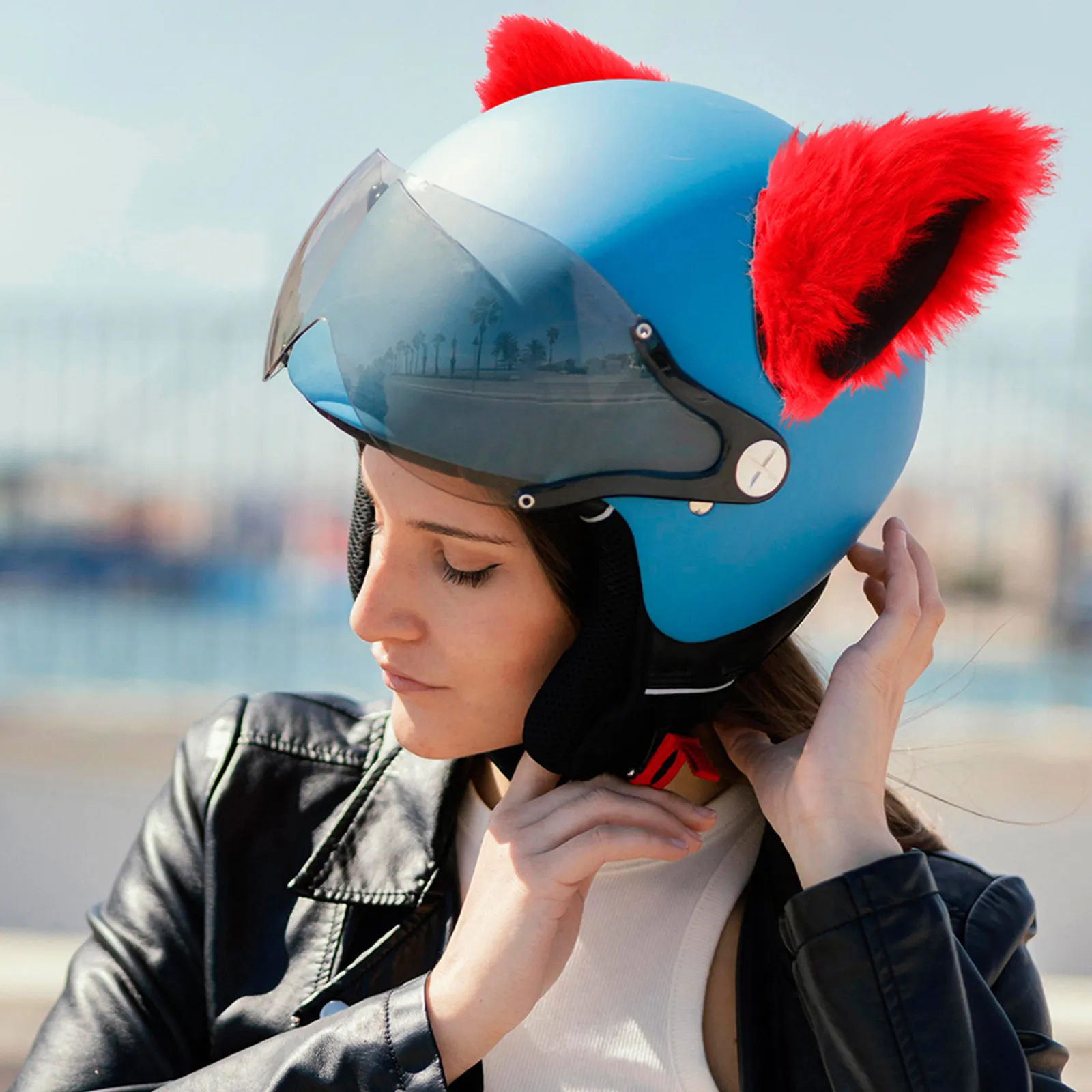 4Pcs Cat Ears Attachment Motorcycle Bicycle Ski Decor Waterproof Windproof Removable Cute Motorcycle Accessories
4Pcs Cat Ears Attachment Motorcycle Bicycle Ski Decor Waterproof Windproof Removable Cute Motorcycle Accessories