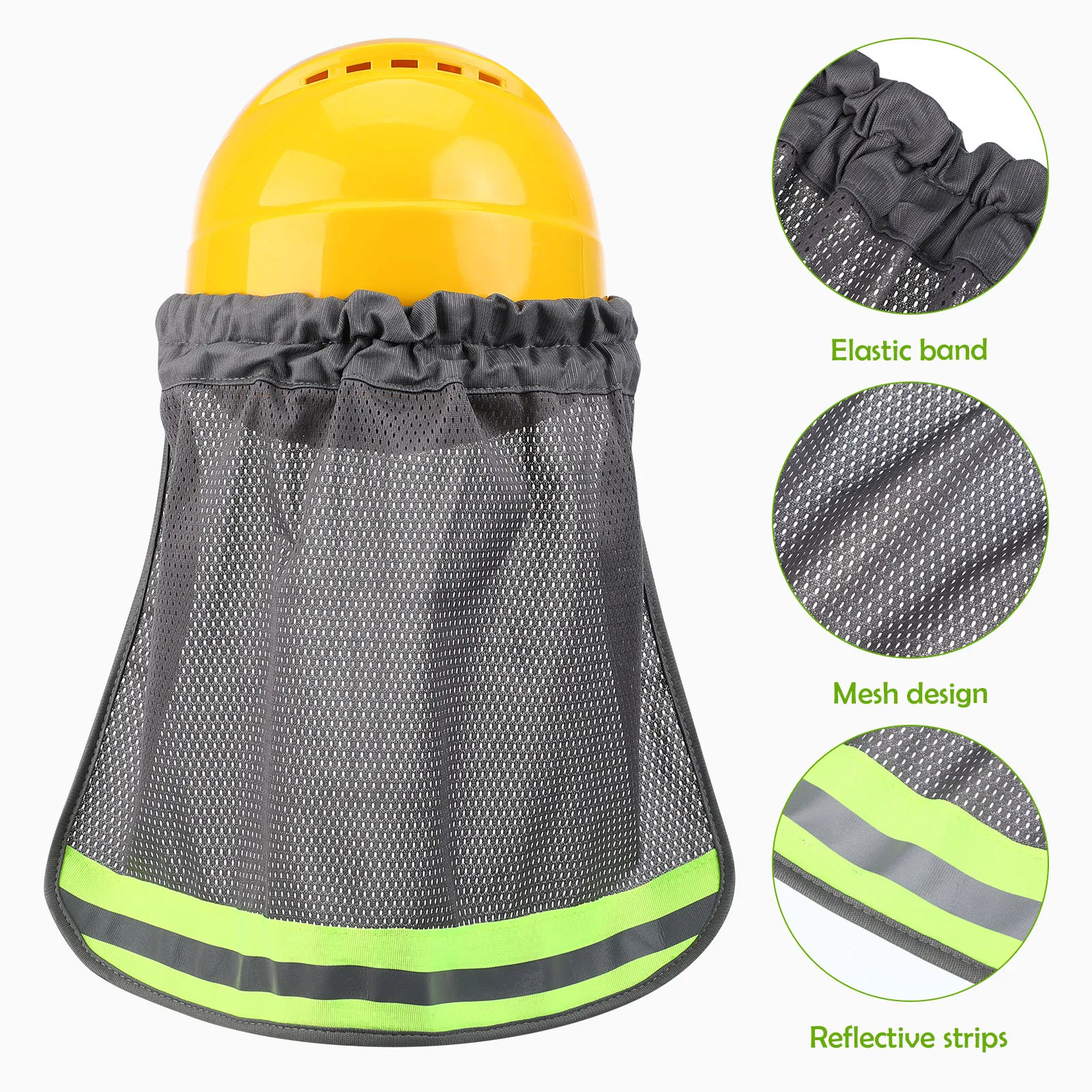 Reflective Hat Cover Hard Hats Gray Breathable Mesh Sun Shade worker Helmet Visor Polyester Uv protect for construction working
Reflective Hat Cover Hard Hats Gray Breathable Mesh Sun Shade worker Helmet Visor Polyester Uv protect for construction working