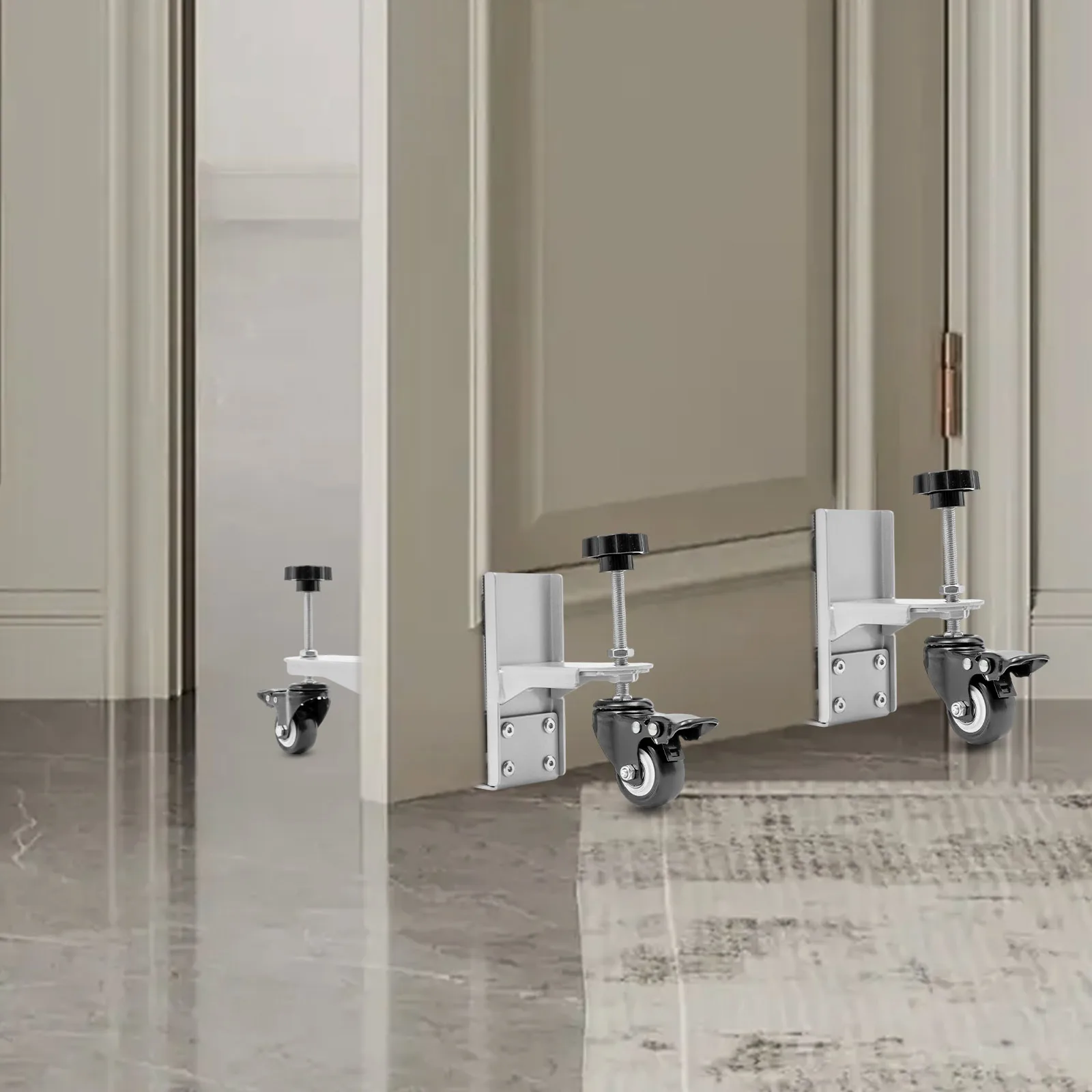 2PCS Door Installation Tool Kit Door Panel Handling Trolley , 360º Rotation, Load 300lbs Silent Roller for Doors 1.37-2.25Inches
2PCS Door Installation Tool Kit Door Panel Handling Trolley , 360º Rotation, Load 300lbs Silent Roller for Doors 1.37-2.25Inches