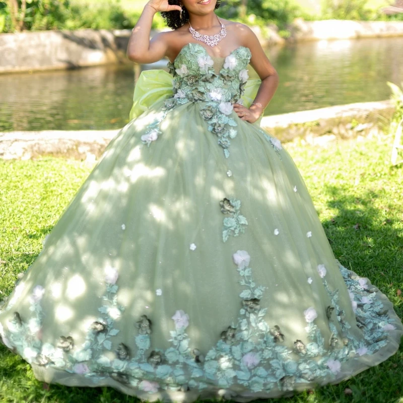 Green Shiny Quinceanera Dresses Off The Shoulder Applique Flower Tull Party Birthday Sweet 16 Dress Vestidos 15 De Anos
Green Shiny Quinceanera Dresses Off The Shoulder Applique Flower Tull Party Birthday Sweet 16 Dress Vestidos 15 De Anos