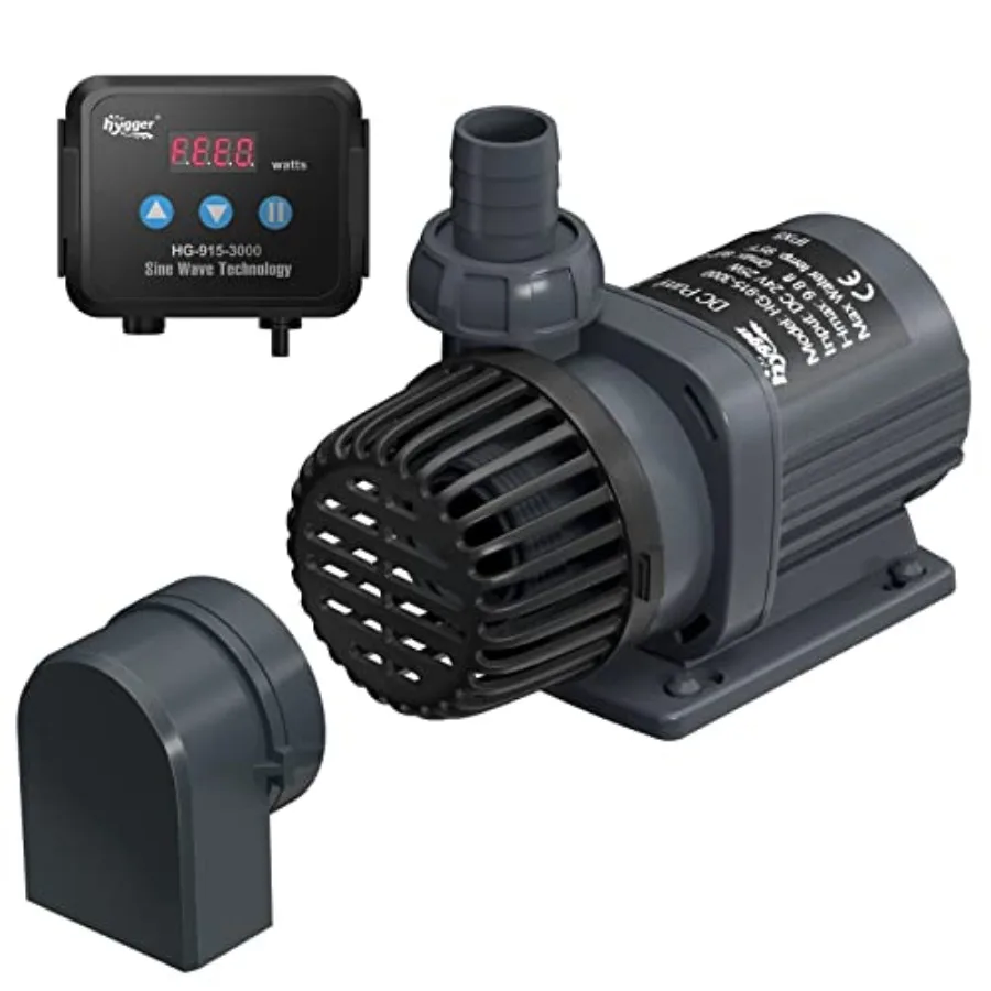Aquarium water pump for coral reef tank sump: 24V DC, quiet inline/submersible, saltwater-compatible, black, LCD display contro
Aquarium water pump for coral reef tank sump: 24V DC, quiet inline/submersible, saltwater-compatible, black, LCD display contro