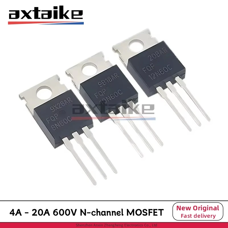 10PCS FQP 4N60C 5N60C 6N60C 7N60C 8N60C 10N60C 12N60C 20N60C TO-220 4A 6A 8A 10A 12A 20A 600V N-channel Power MOSFET Transistors
10PCS FQP 4N60C 5N60C 6N60C 7N60C 8N60C 10N60C 12N60C 20N60C TO-220 4A 6A 8A 10A 12A 20A 600V N-channel Power MOSFET Transistors
