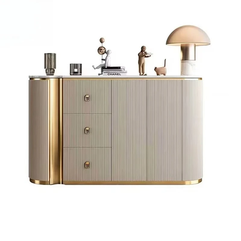 Luxury furniture sideboard marble top living room table with storage
Luxury furniture sideboard marble top living room table with storage