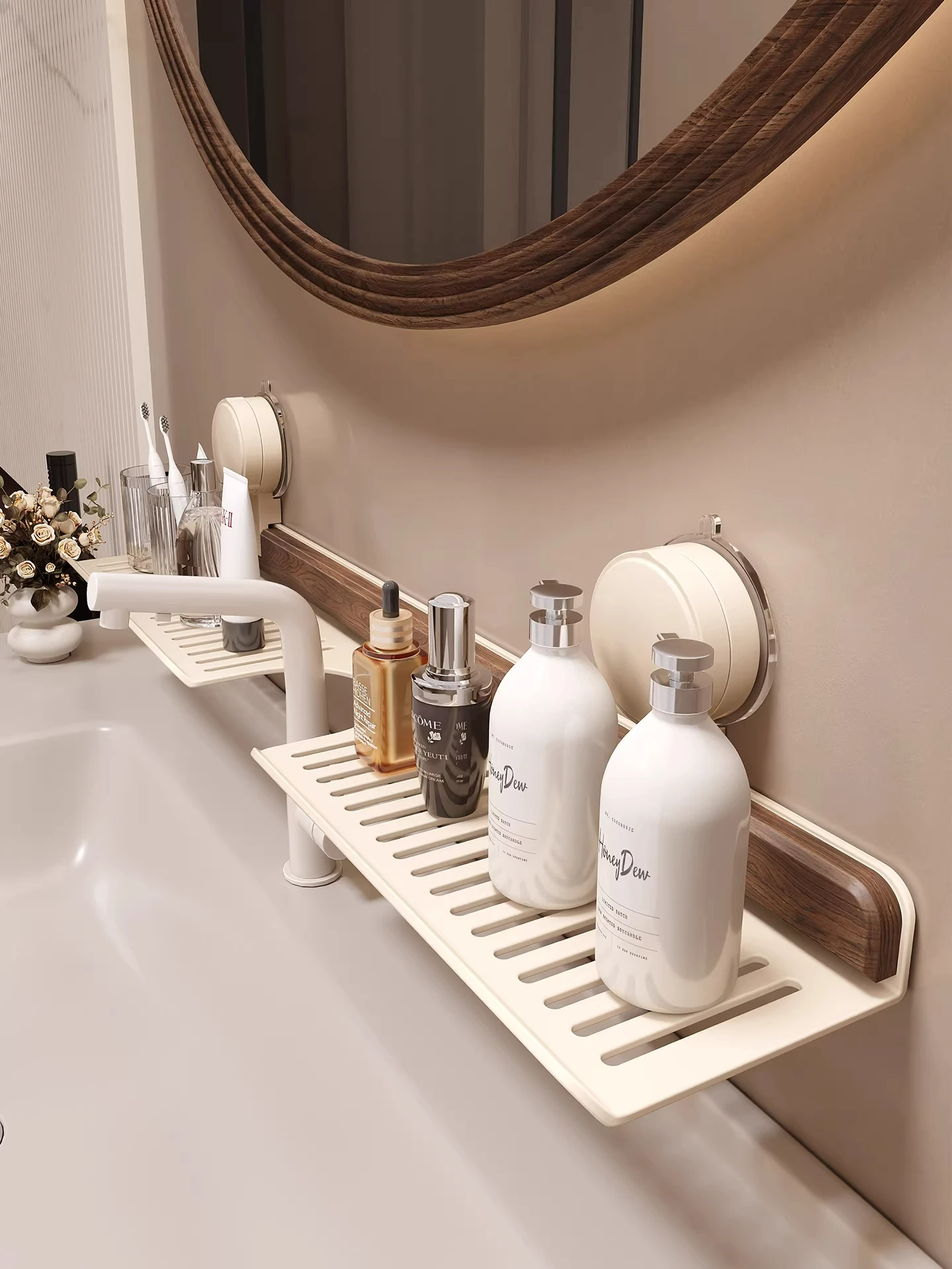 Bathroom Walnut Wood Suction Rack No Drilling Wall Mounted Washstand Storage Shelf Toilet Paper Holder Organization Bracket
Bathroom Walnut Wood Suction Rack No Drilling Wall Mounted Washstand Storage Shelf Toilet Paper Holder Organization Bracket