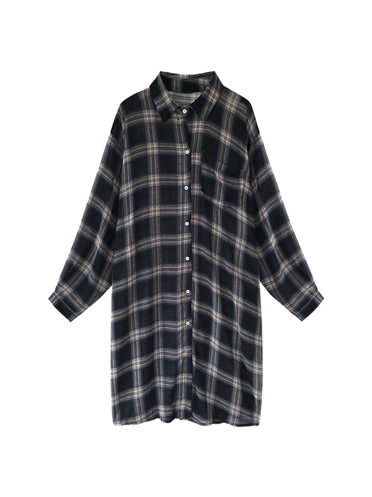 Women's Plaid irt Cover up Summer Lightweight Long Sve Midi Coat Spring Autumn Versatile Collar Button Detail Outer...
Women's Plaid irt Cover up Summer Lightweight Long Sve Midi Coat Spring Autumn Versatile Collar Button Detail Outer...