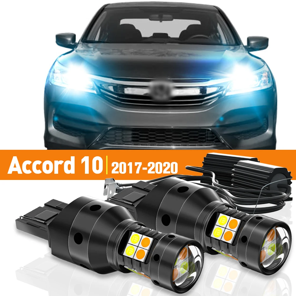 2x светодиодные двухрежимные поворотники + дневные ходовые фонари DRL для Honda Accord 10 2017-2020 2018 2019 аксессуары Canbus
2x светодиодные двухрежимные поворотники + дневные ходовые фонари DRL для Honda Accord 10 2017-2020 2018 2019 аксессуары Canbus