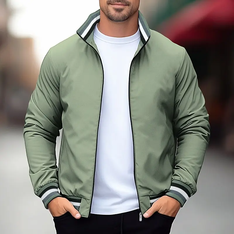 2024 Spring and Autumn Jacket Men's High end Coat Sports Solid Color Fashion Stand up Collar Windproof Versatile Baseball Jacket
2024 Spring and Autumn Jacket Men's High end Coat Sports Solid Color Fashion Stand up Collar Windproof Versatile Baseball Jacket