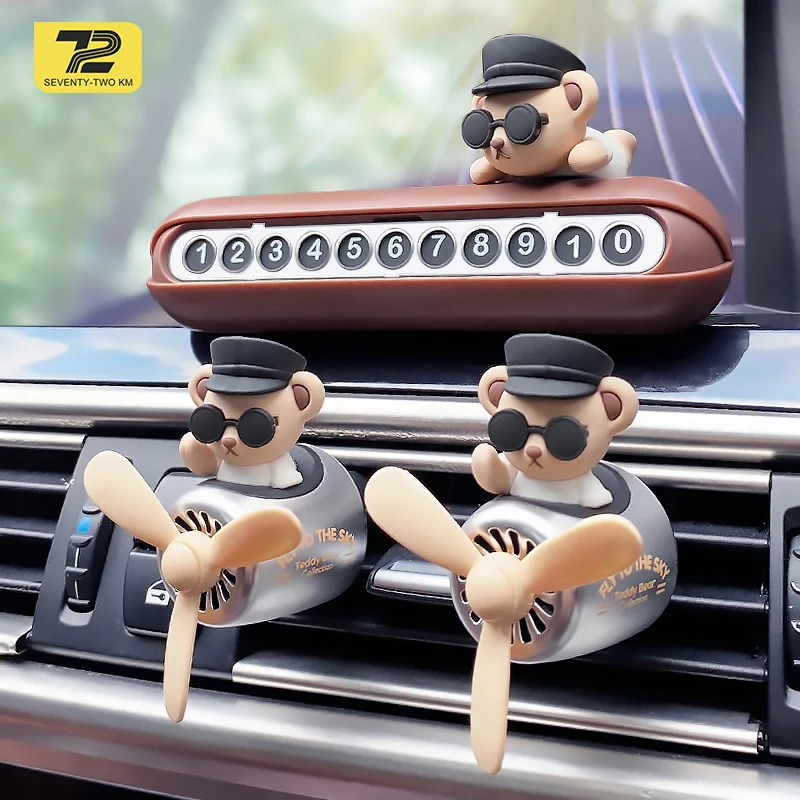 Teddy Bear Car Air Freshener Purifier Auto Accesorios Interior Perfume Diffuser + Parking Card Pilot Rotating Propeller
Teddy Bear Car Air Freshener Purifier Auto Accesorios Interior Perfume Diffuser + Parking Card Pilot Rotating Propeller