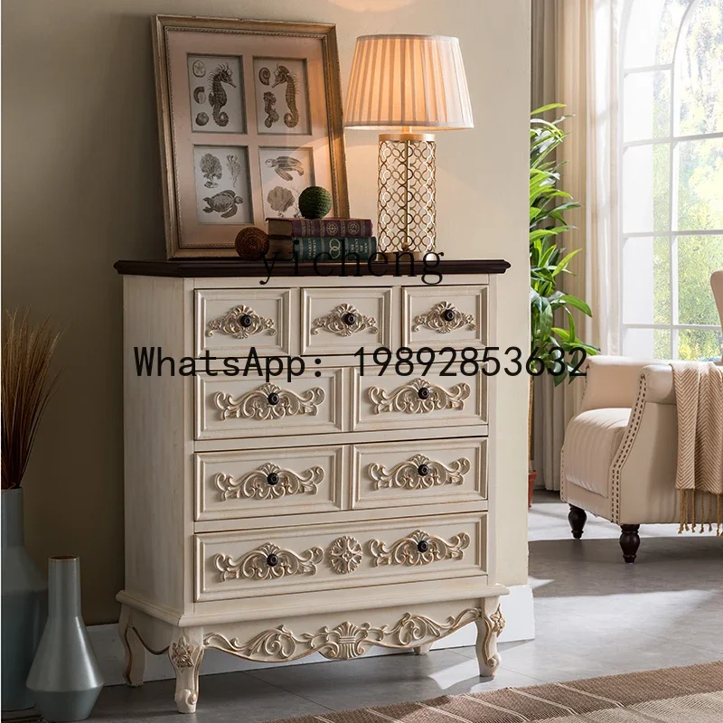 FZ six-chest cabinet solid wood retro engraved blue European living room bedroom drawer cabinet
FZ six-chest cabinet solid wood retro engraved blue European living room bedroom drawer cabinet