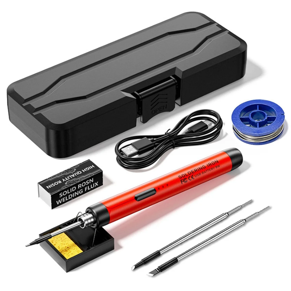AA89 Portable Soldering Iron USB Rechargeable,3 Speed Adjustable Temperature USB Electric Iron Mini Soldering Iron Kit
AA89 Portable Soldering Iron USB Rechargeable,3 Speed Adjustable Temperature USB Electric Iron Mini Soldering Iron Kit