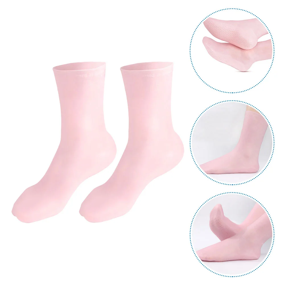 Silicone Socks Feet Moisturizing for Women Anti-crack Foot Reusable Sebs Moisturizer Mask and
Silicone Socks Feet Moisturizing for Women Anti-crack Foot Reusable Sebs Moisturizer Mask and