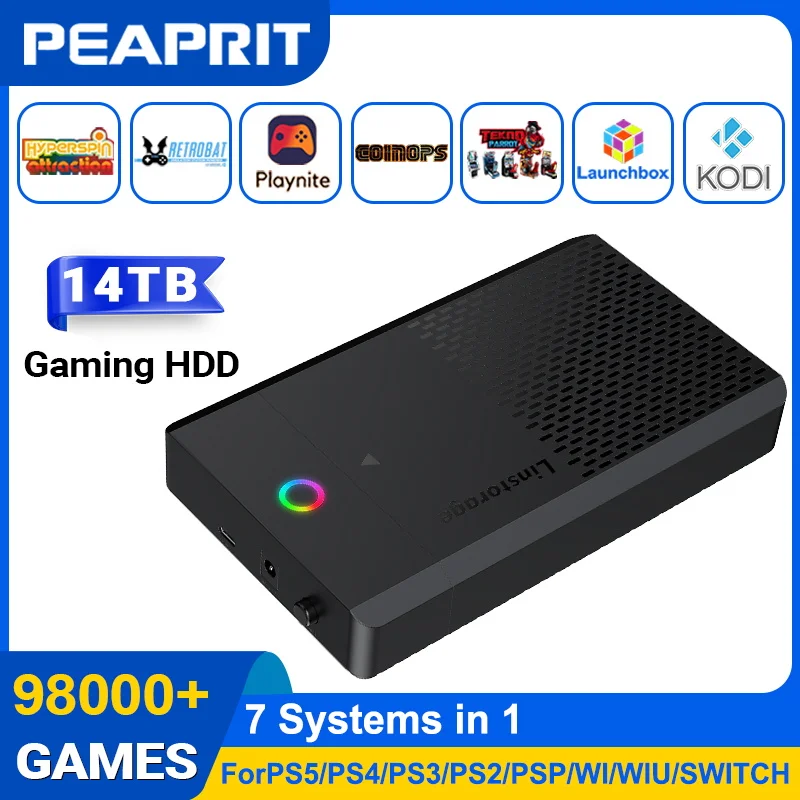 14TB Gaming HDD with Hyperspin Launchbox Retrobat Playnite Coinops 98K+ Retro Video Games Console for PS5/PS4/PS3/PS2/SWITCH/WII
14TB Gaming HDD with Hyperspin Launchbox Retrobat Playnite Coinops 98K+ Retro Video Games Console for PS5/PS4/PS3/PS2/SWITCH/WII