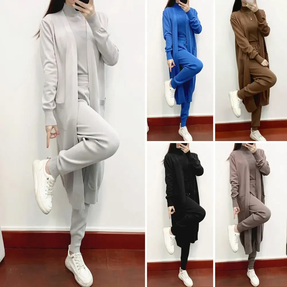 Winter Women Knitted 3 Pieces Set Casual Thicken Long Coat Dress Sweater Coat +top + Pant 3PCS Suits Warm Set 2025
Winter Women Knitted 3 Pieces Set Casual Thicken Long Coat Dress Sweater Coat +top + Pant 3PCS Suits Warm Set 2025