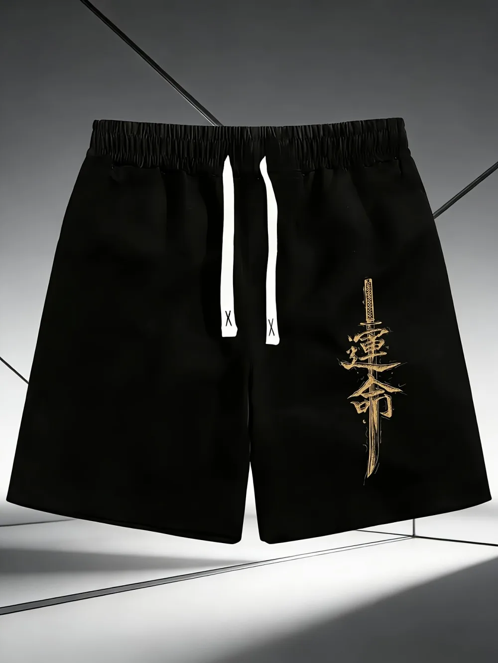 Hot selling men's summer holiday samurai sword letter print comfortable breathable drawstring shorts outdoor casual pants
Hot selling men's summer holiday samurai sword letter print comfortable breathable drawstring shorts outdoor casual pants