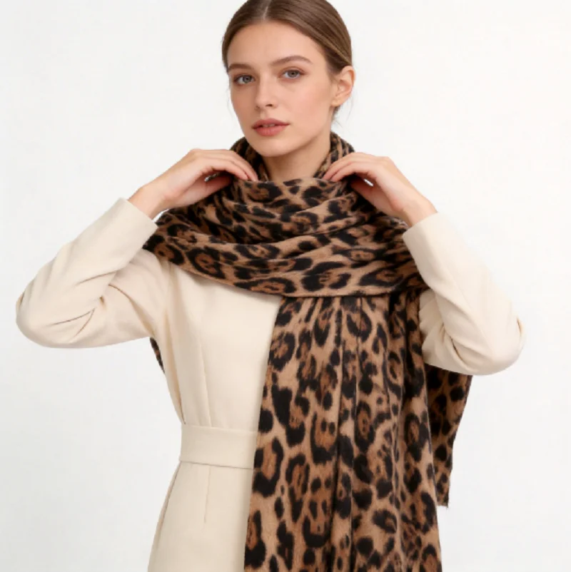 2026 New Autumn Winter Women's Fashion Leopard Printing Long Scarf Keep Warm Cashmere Warp Shawl Scarves L180cm X W70cm
2026 New Autumn Winter Women's Fashion Leopard Printing Long Scarf Keep Warm Cashmere Warp Shawl Scarves L180cm X W70cm