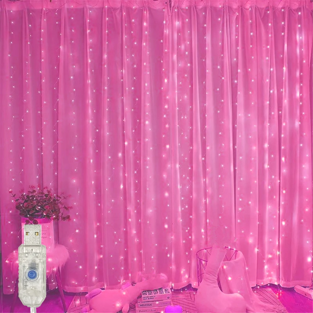 USB Home Decoration Remote Control 8 Modes Fairy Garland Lights LED Curtain String Lights Valentine's Day Bedroom Wedding
USB Home Decoration Remote Control 8 Modes Fairy Garland Lights LED Curtain String Lights Valentine's Day Bedroom Wedding