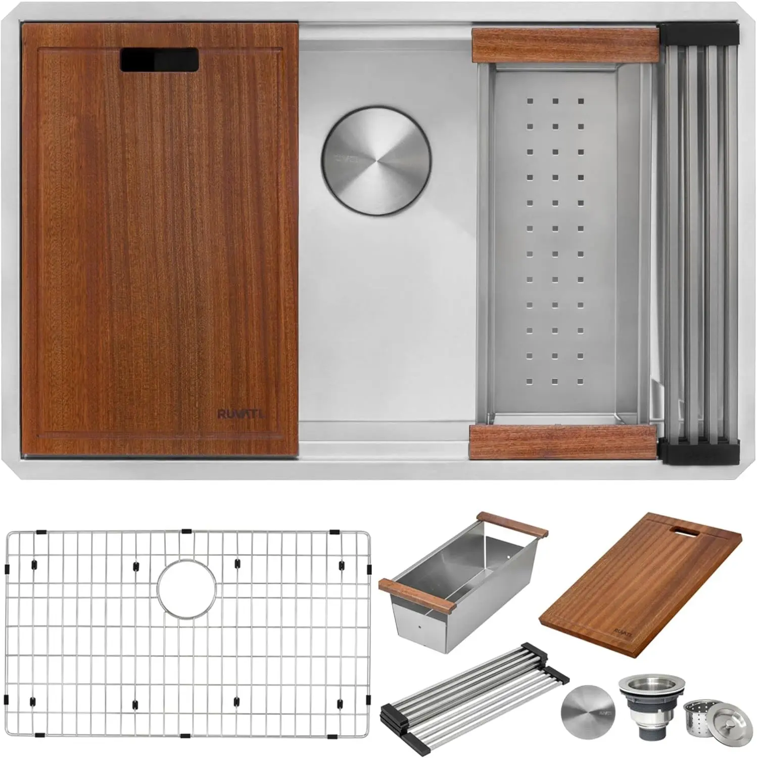 Workstation Ledge Undermount 16 Gauge Stainless Steel Kitchen Sink Single Bowl - RVH8310
Workstation Ledge Undermount 16 Gauge Stainless Steel Kitchen Sink Single Bowl - RVH8310