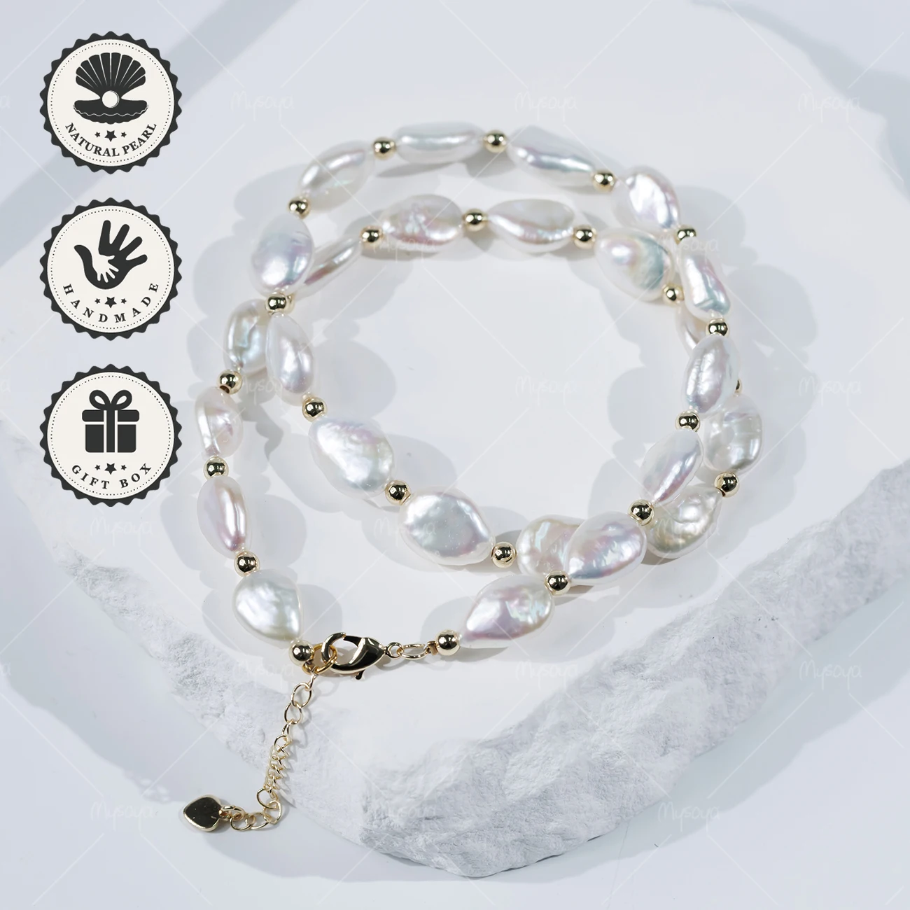 Ожерелье MYSOYA из пресноводного жемчуга в стиле барокко, 10-12 мм, с золотой удлинительной цепочкой, подарок на день рождения, День святого Валентина
Ожерелье MYSOYA из пресноводного жемчуга в стиле барокко, 10-12 мм, с золотой удлинительной цепочкой, подарок на день рождения, День святого Валентина