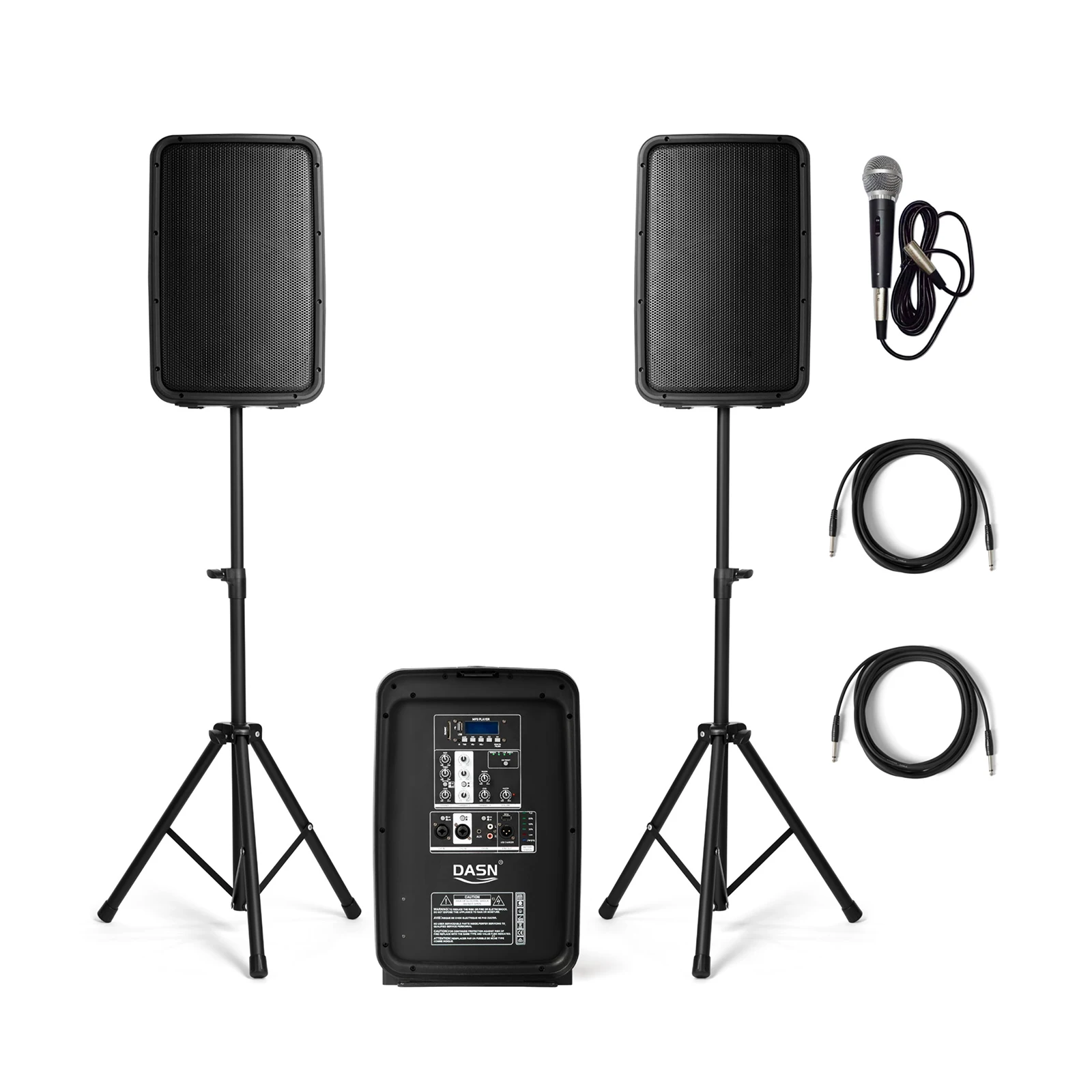 In Stock SP210F 2*10 Inch 800W DSP Professional Active Full Frequency Plastic Portable PA Speaker With Stand Microphone Cables
In Stock SP210F 2*10 Inch 800W DSP Professional Active Full Frequency Plastic Portable PA Speaker With Stand Microphone Cables
