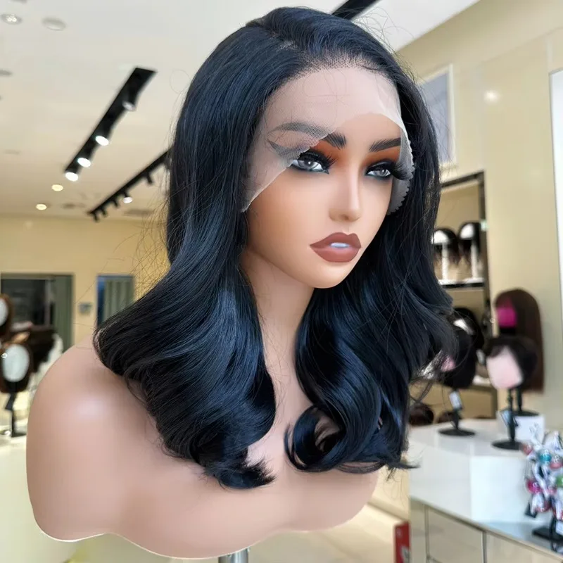 13x6 HD Glueless Lace Frontal Wigs Pre-Plucked 200 Density Natural Black Short bob Synthetic Lace Front Wig
13x6 HD Glueless Lace Frontal Wigs Pre-Plucked 200 Density Natural Black Short bob Synthetic Lace Front Wig